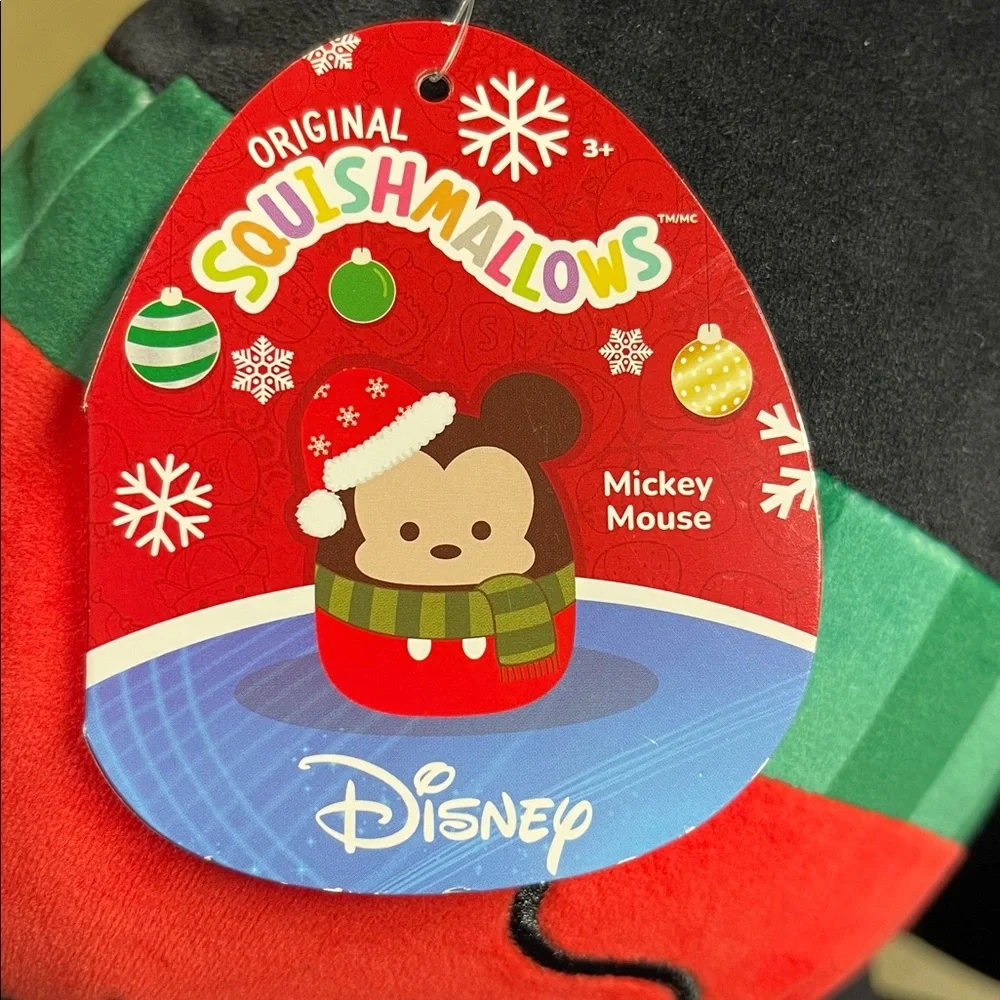 Squishmallow Disney Mickey Mouse with Santa Hat NWT - Picture 4 of 9